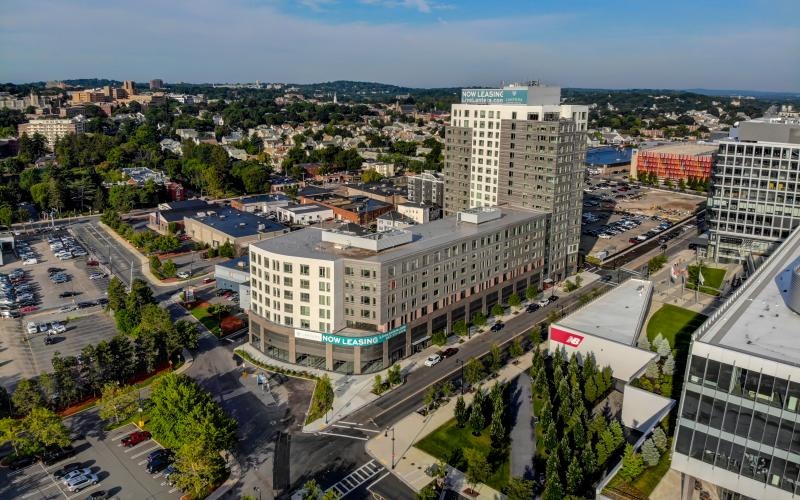a city with many buildings