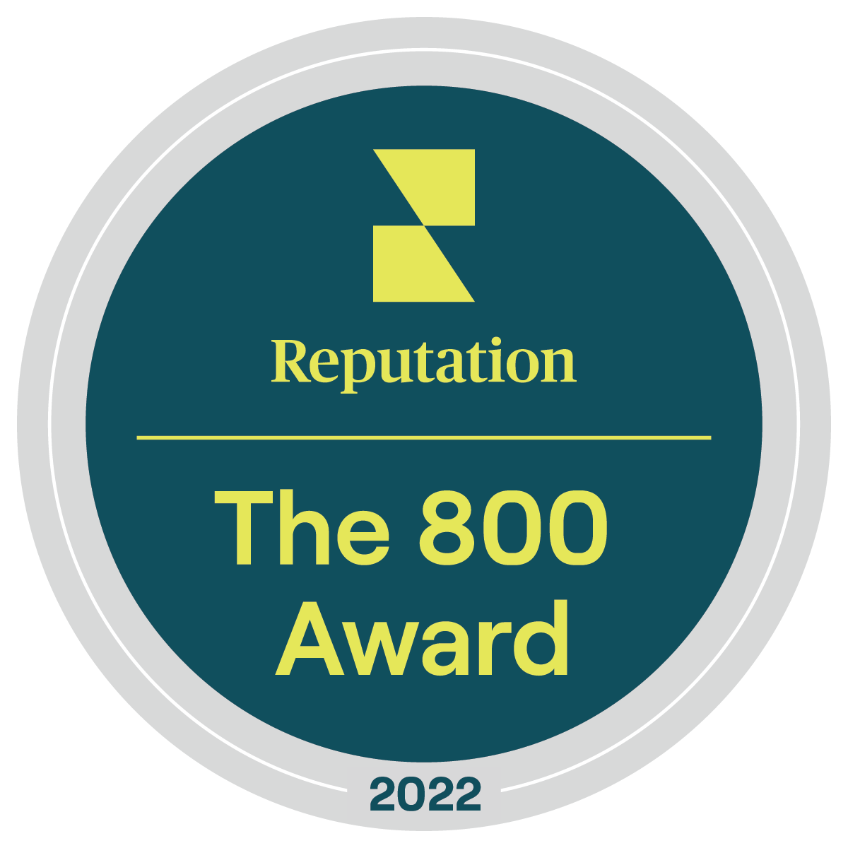 Awarded the Reputaiton.com 800 Award